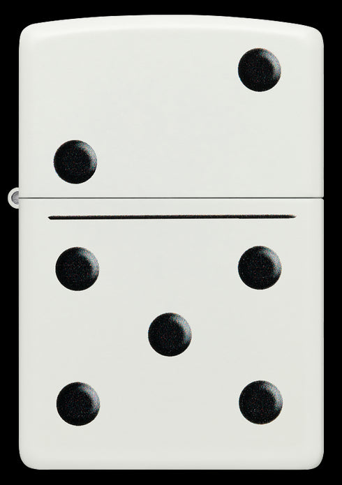 Zippo 46159 vžigalnik Dominos, White Matte